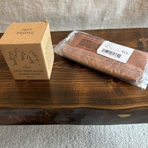 FREE PEOPLE vegan wallet & candle